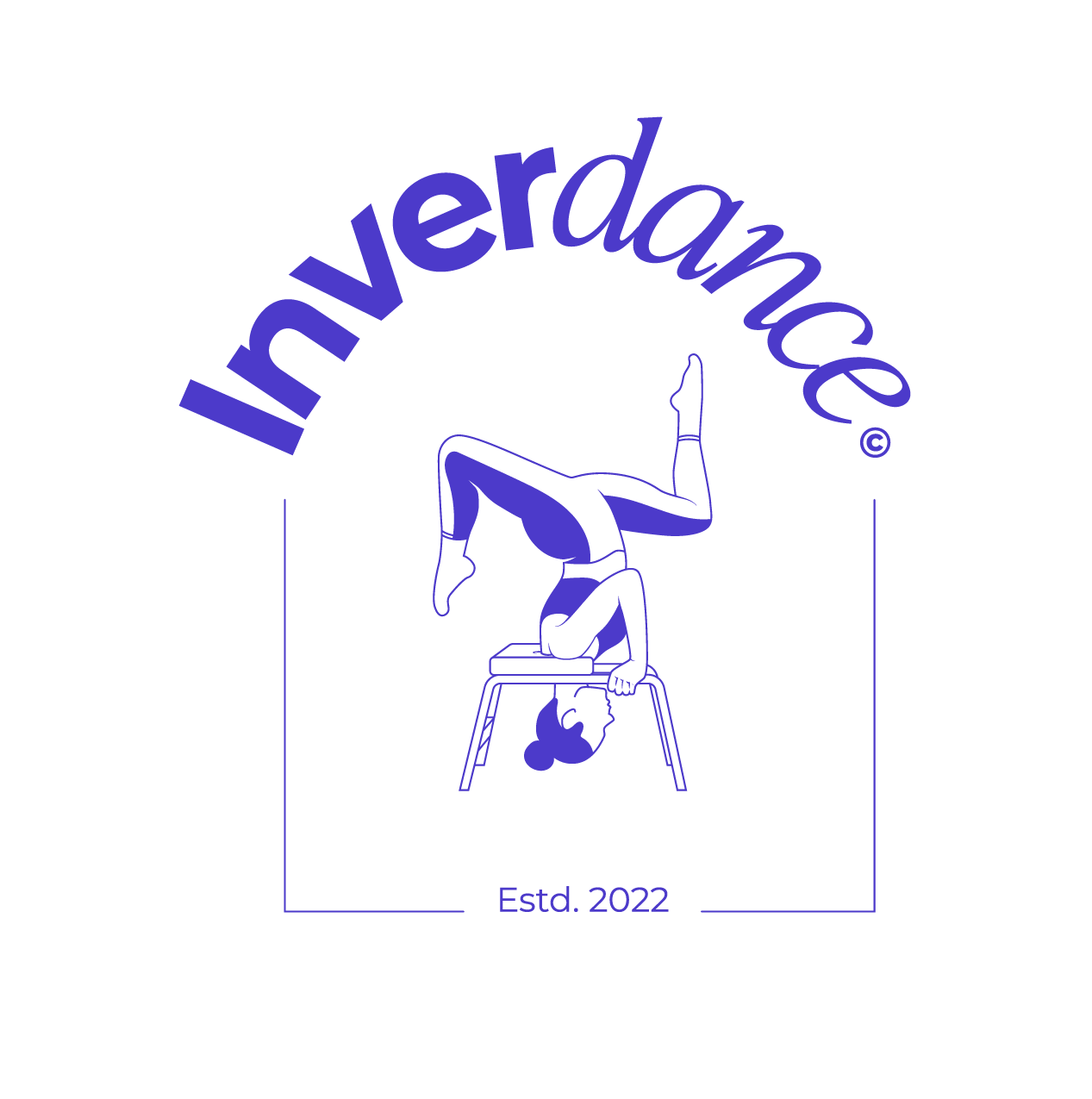 Logo Inverdance couleur Indigo, Inverdance copyright, established in 2022